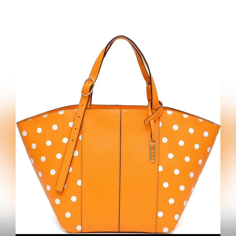 LDT Tatum Polka Dot Satchel Bag